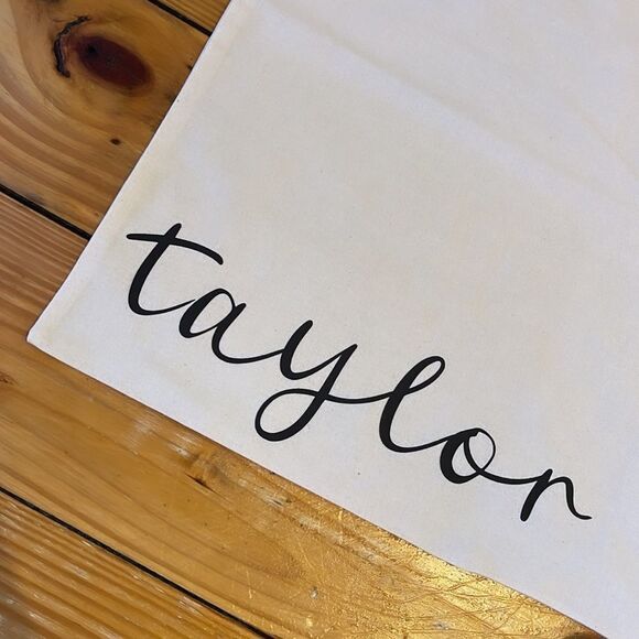 NWT Wool + Pepper Co. CUSTOM Name Cotton Tote Bag - Picture 3 of 3